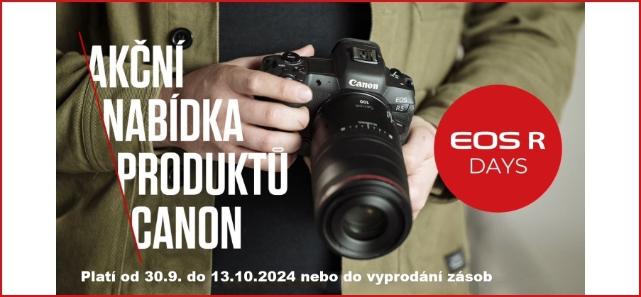 CANON EOS R DAYS: Akce na sníženou cenu vybrané techniky (Platí od 30.9. do 30.10.2024)